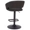 Emma and Oliver Shae Contemporary Upholstered Adjustable Height Barstool with Rounded, Cutout Mid-Back and Pedestal Base